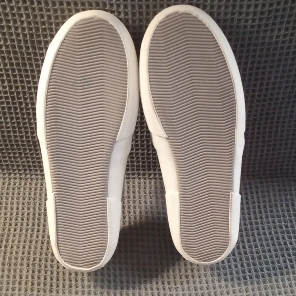 Women's Michael Kors Gray Perforated Leather Slip On Casual Sneaker Shoe - Picture 8 of 9